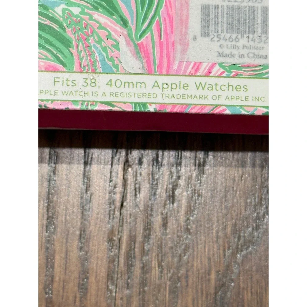 Lilly Pulitzer Scrunchie‎ Apple Watch Band 38mm 40mm Coming In Hot Flamingo Palm